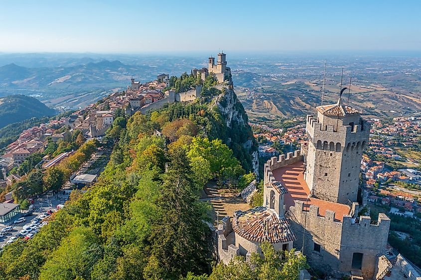 Historic Guaita Tower in San Marino