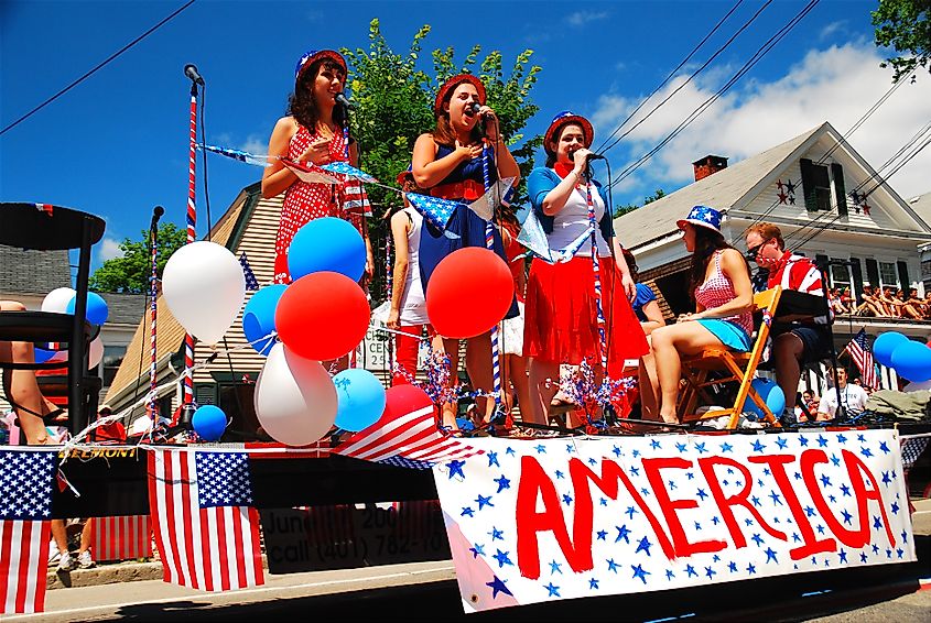 Musical performance during Bristol, Rhode Island’s, Fourth of July parade.