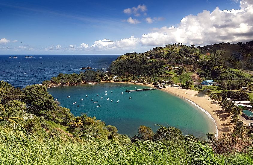 Parlatuvier bay - Caribbean sea. Republic of Trinidad and Tobago. Shutterstock.