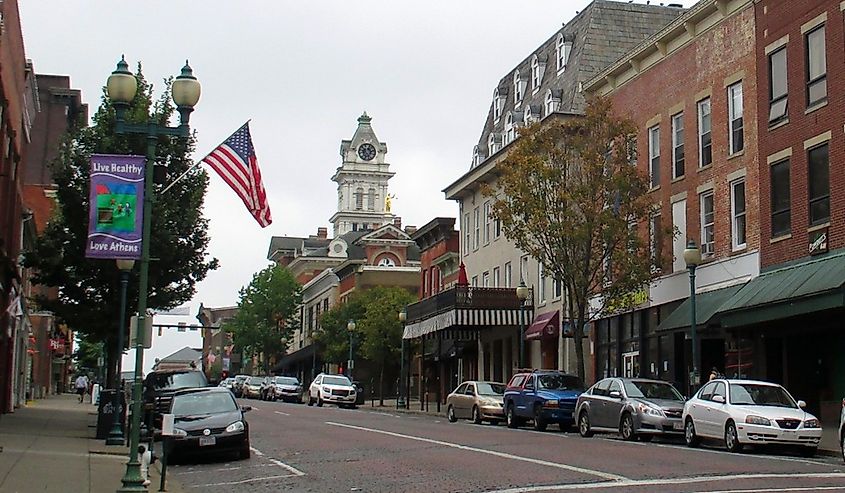 Downtown Athens, Ohio.