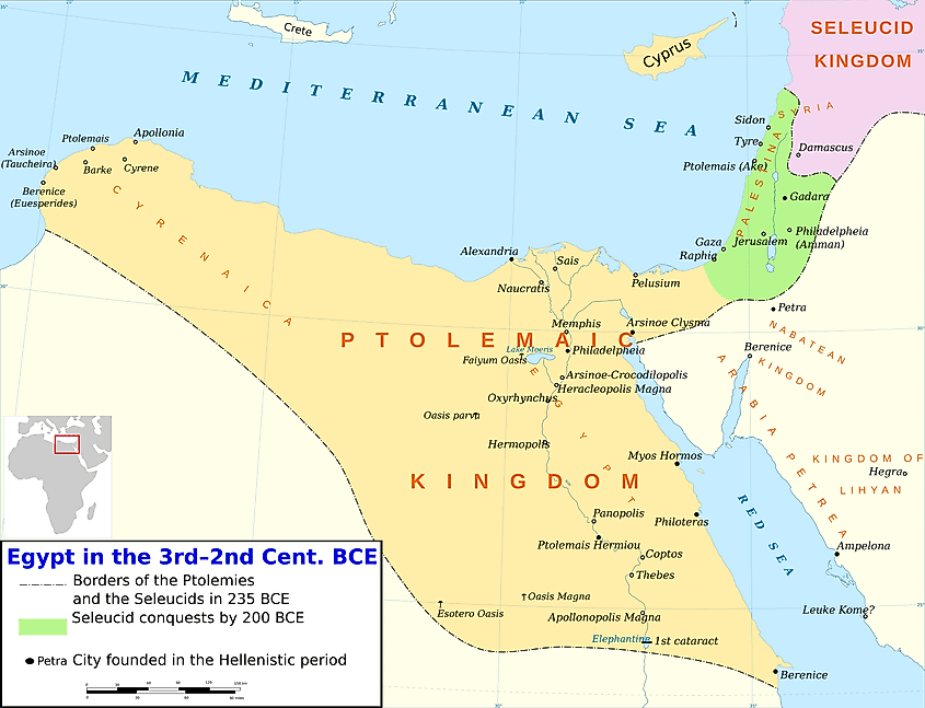Ptolemic Kingdom III-II centuries BCE (Credit: Amphipolis, CC BY-SA 4.0, via Wikimedia Commons)