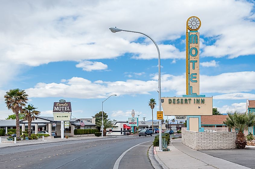 Vintage motels in Boulder City, Nevada.