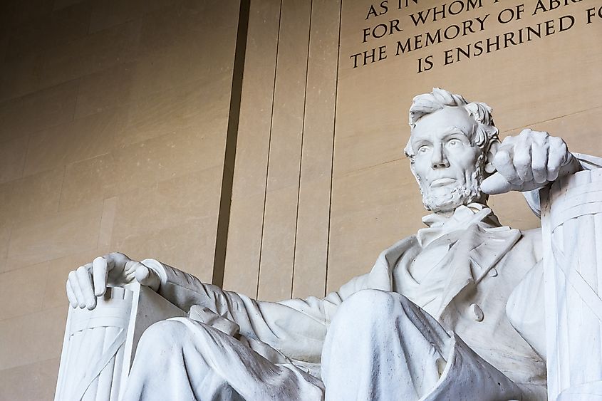Abraham Lincoln Memorial famous landmark in Washington D.C.