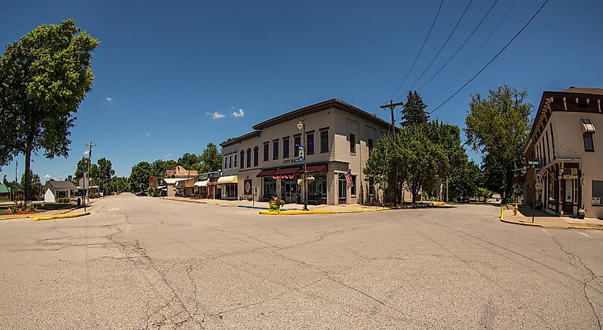 Downtown Charlestown, Indiana.