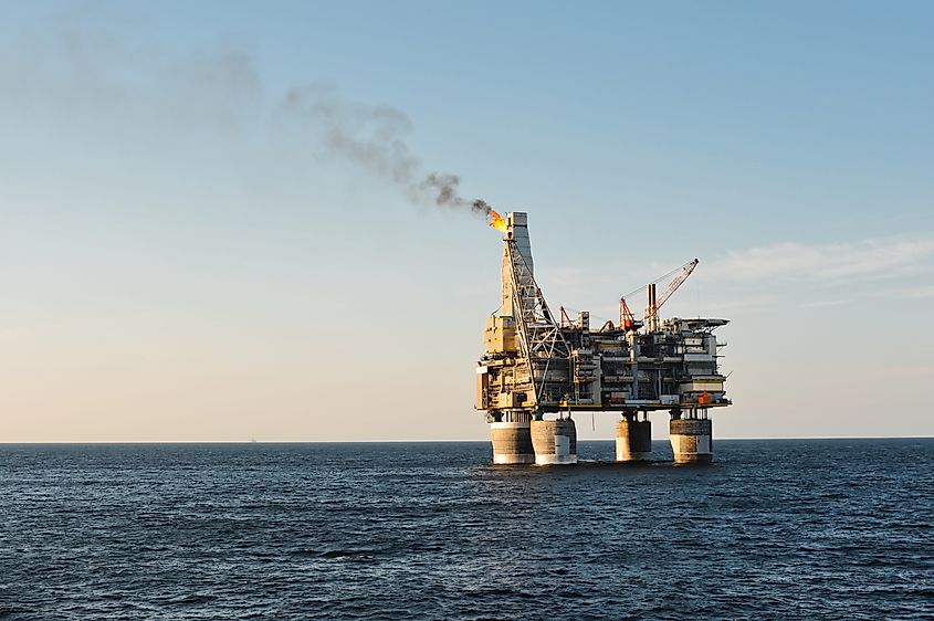 PA-B sea oil production platform in Sahkalin, Russia.