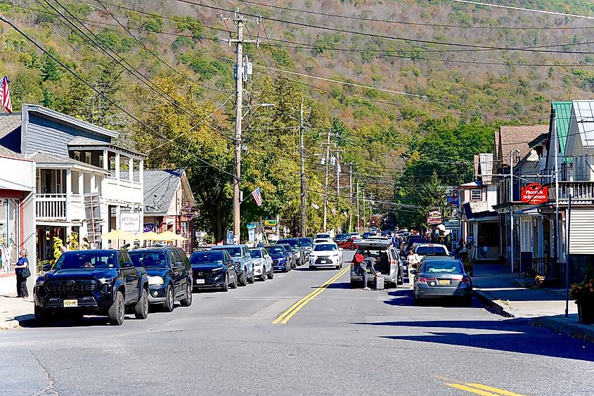 Phoenicia sits along Route 28 in the Catskills, where the road follows Esopus Creek through one of the drive’s narrowest stretches.