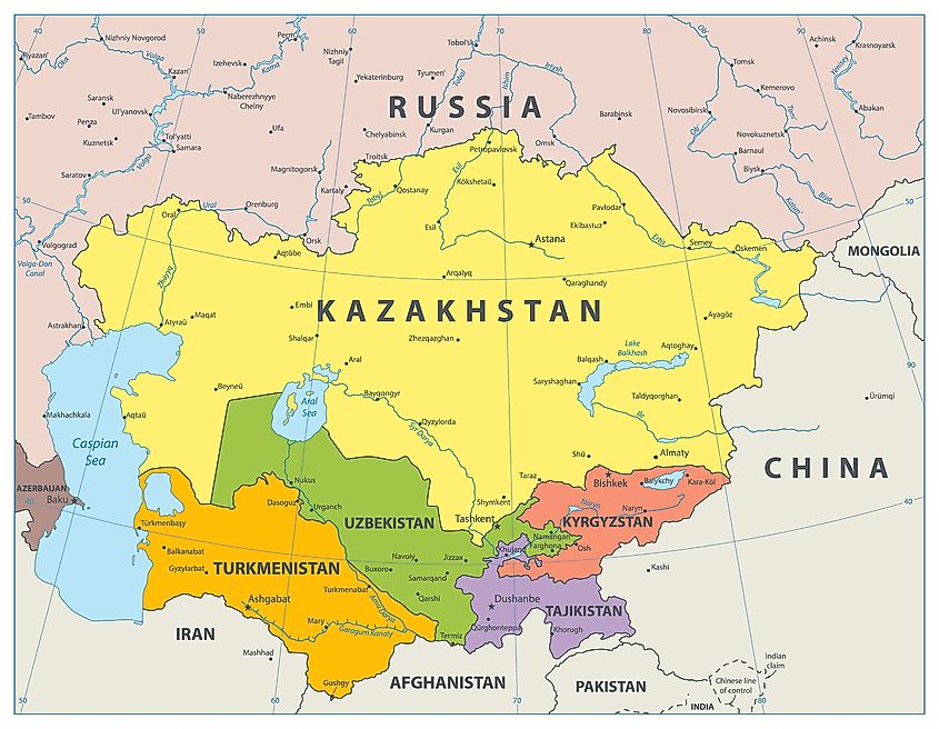 eastern europe and northern asia map