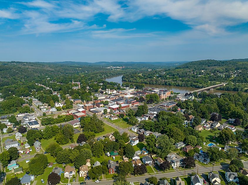 Aerial photo of Owego, NY