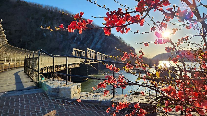 Sunrise over the Potomac River in Harper’s Ferry, West Virginia