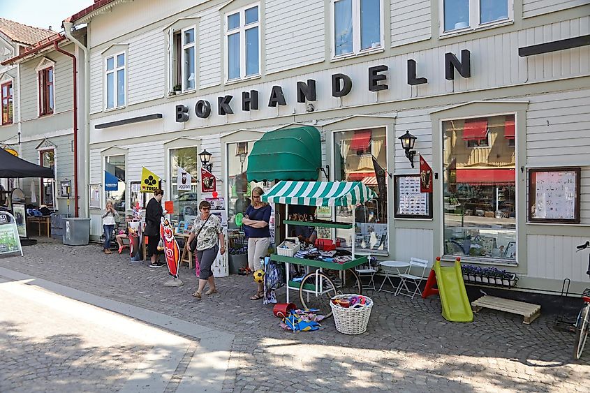 A bookstore (bokhandel), Trosa, Sweden.