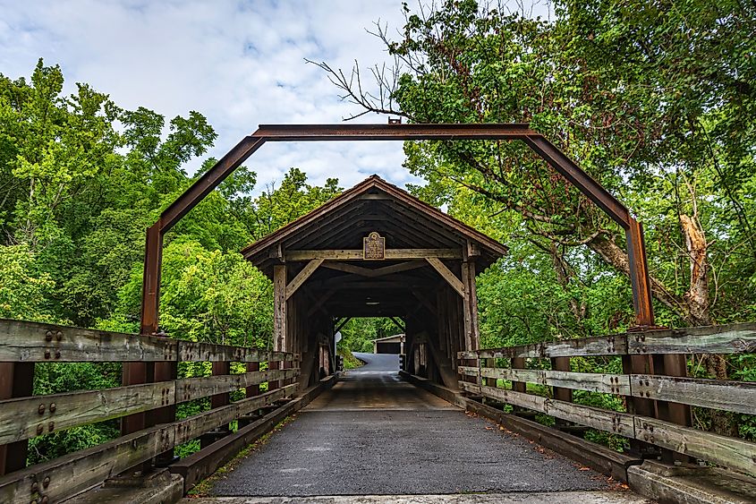 The Harrisburg Covered Bridge in Sevierville, Tennessee.