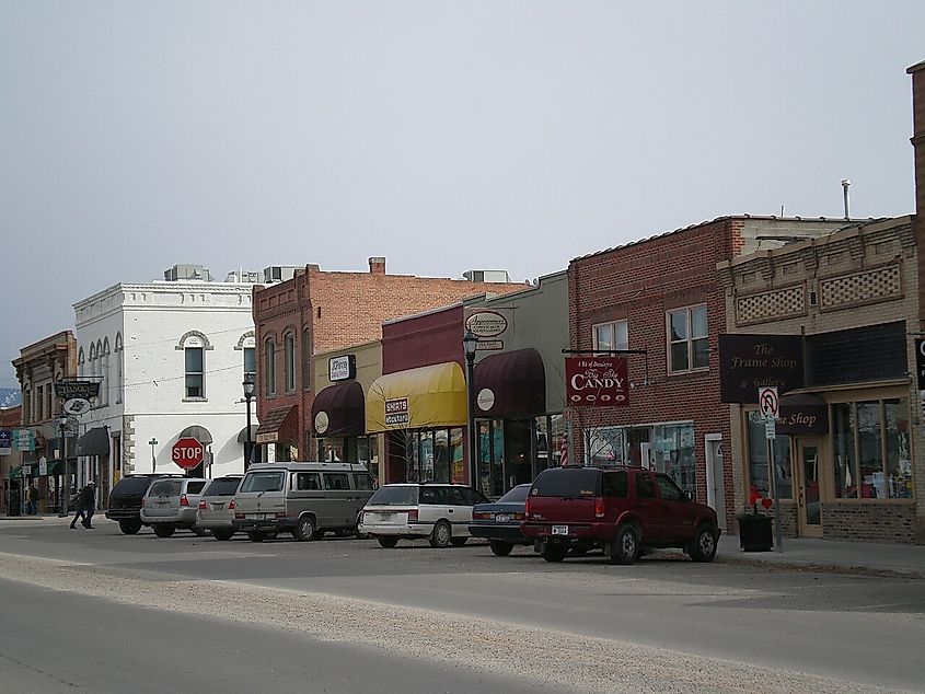 Main street in Hamilton, Montana.