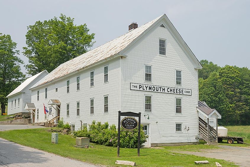 Plymouth Cheese Corporation at the President Calvin Coolidge State Historic Site in Plymouth Notch, Vermont, USA.