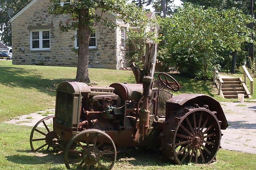 Mark Twain Forest tractor, Ava Ranger Station Historic District.