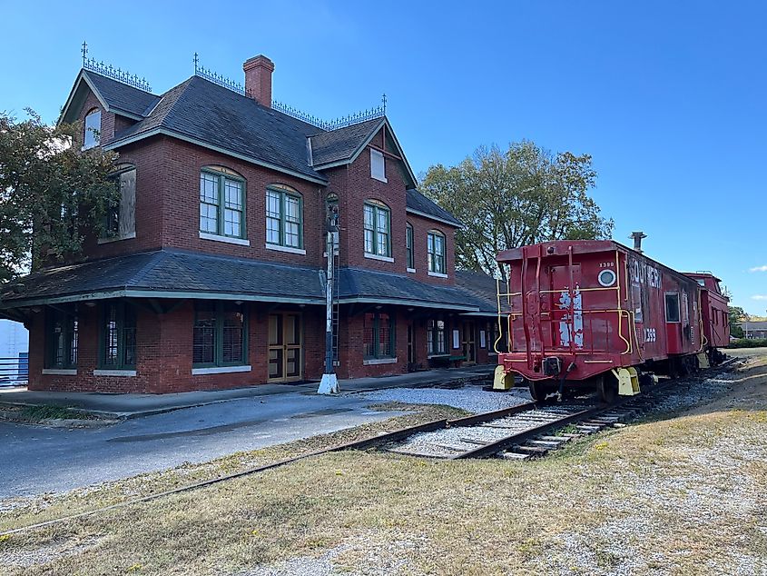 Tuscumbia Train Depot in Tuscumbia, Alabama.