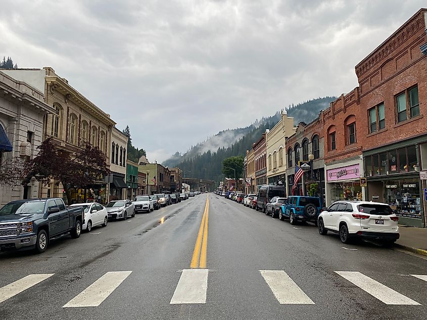 The Old West aesthetic of downtown Wallace, Idaho. 