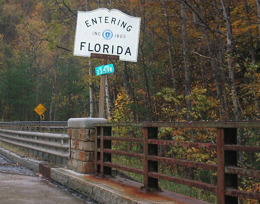 Winding Rt. 2 as it approaches Florida from the East.