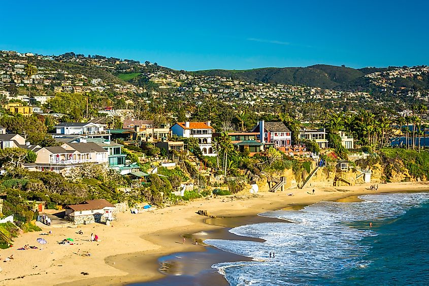 The beautiful coastline of Laguna Beach, California.