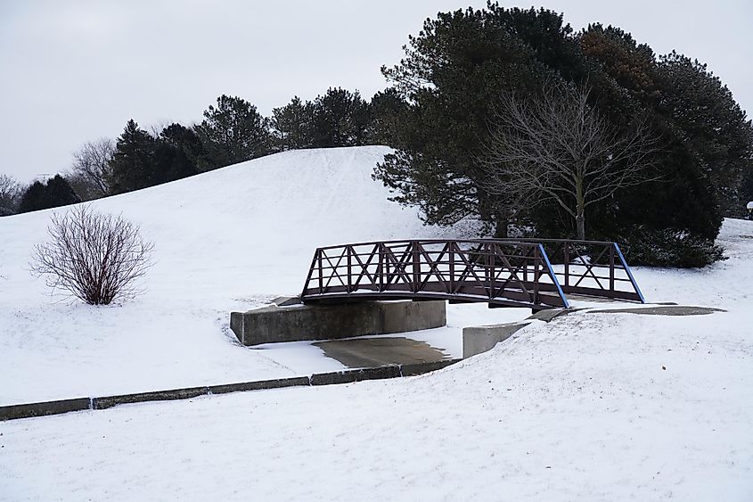 Winter landscape in Wisconsin.