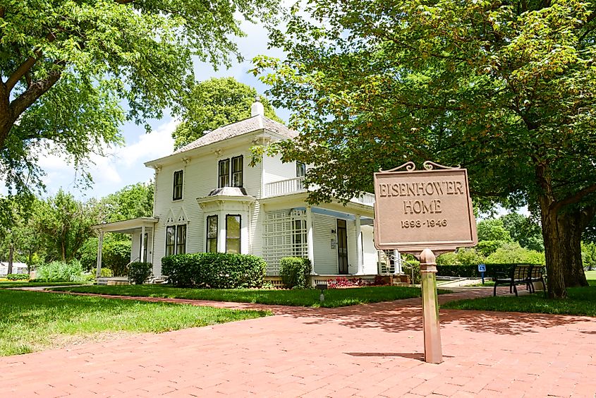 The house where President Eisenhower used to live when he was a little boy. Editorial credit: spoonphol / Shutterstock.com