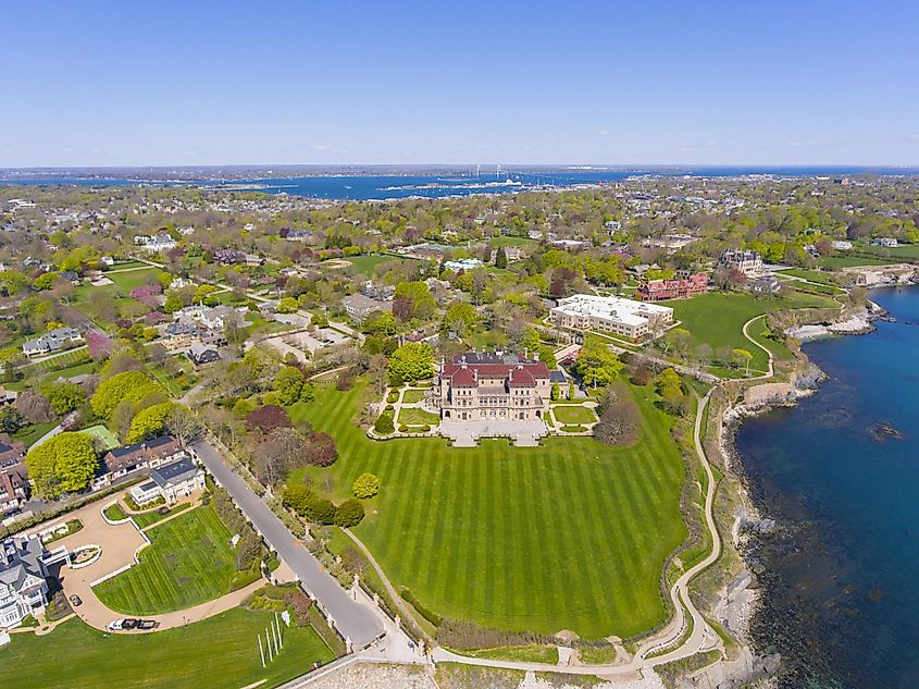 Aerial view of Newport, Rhode Island.