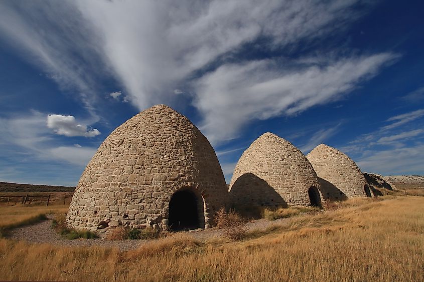 Kilns in the ghost town of Piedmont in Wyoming.