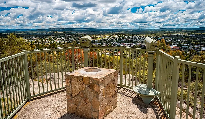 View form Mount Marlay lookout in Stanthorpe, Queensland, Australia