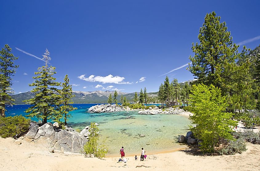 A view of Lake Tahoe, California.