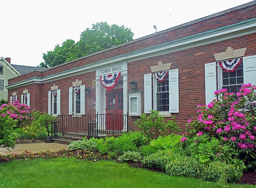 The Town Hall building in Rhinebeck, New York.