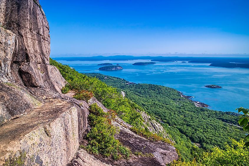 The Precipice Trail in Acadia National Park, Maine.