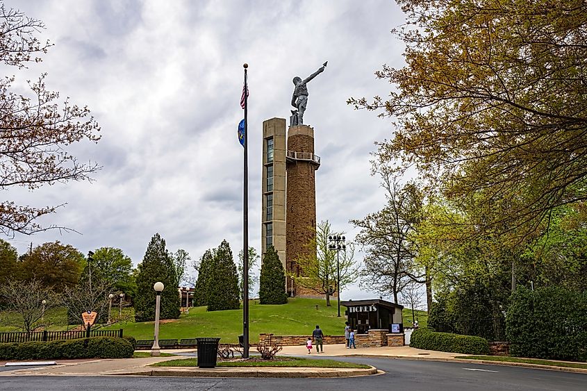 The Vulcan Park and Statue in Birmingham, Alabama.