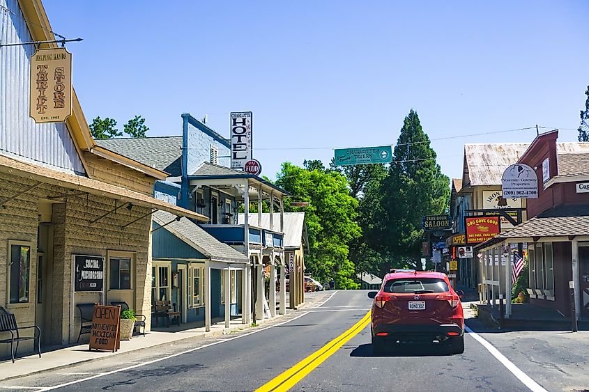 View of Groveland in California.