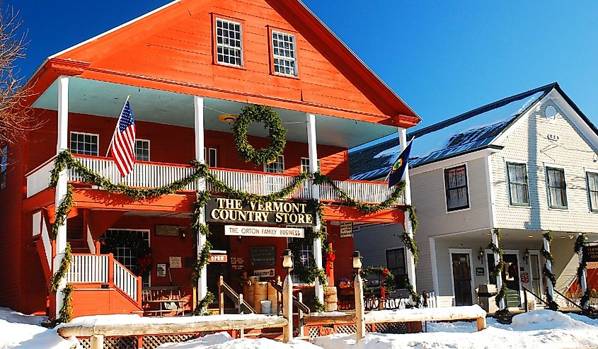 The Vermont Country Store at Christmas in Grafton, Vermont.