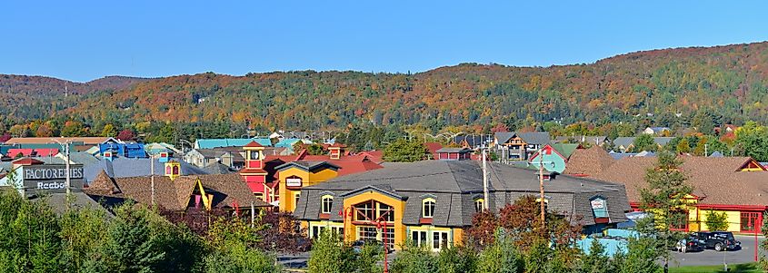 Mont Saint Sauveur in the fall, Quebec, Canada