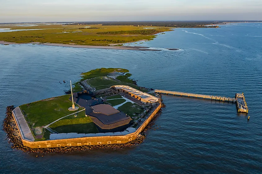 Drone View of Fort Sumter