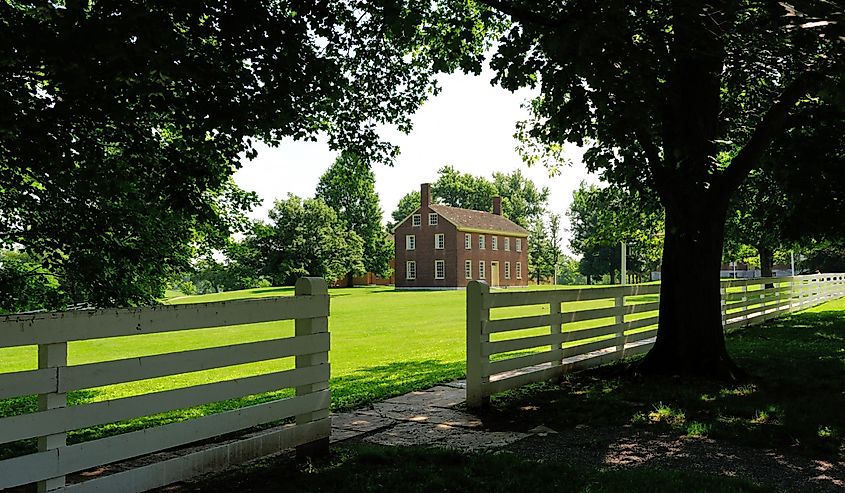 The East Family Brethren`s Shop (1845) is open to visitors in the Shaker Village of Pleasant Hill.