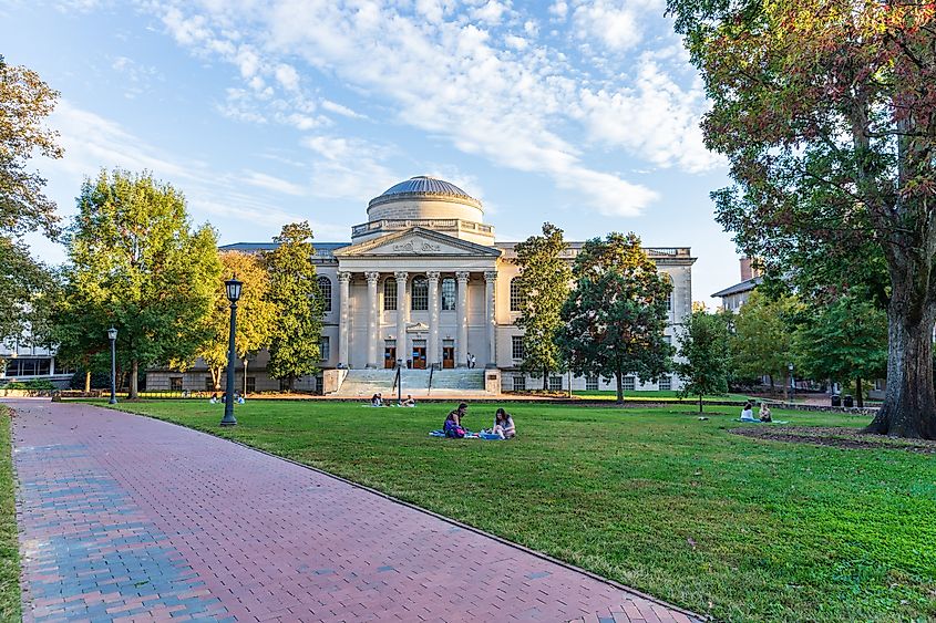 The University of North Carolina Chapel Hill Library on the UNC Campus