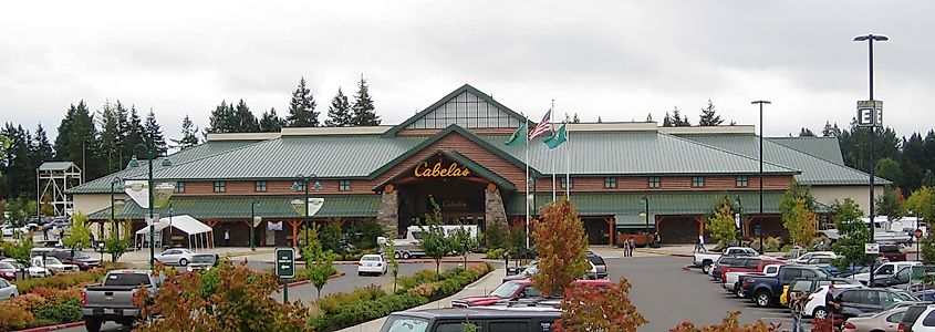 Cabela's store in Lacey, Washington, located on the way home to Seattle after a hike at Mount St. Helens