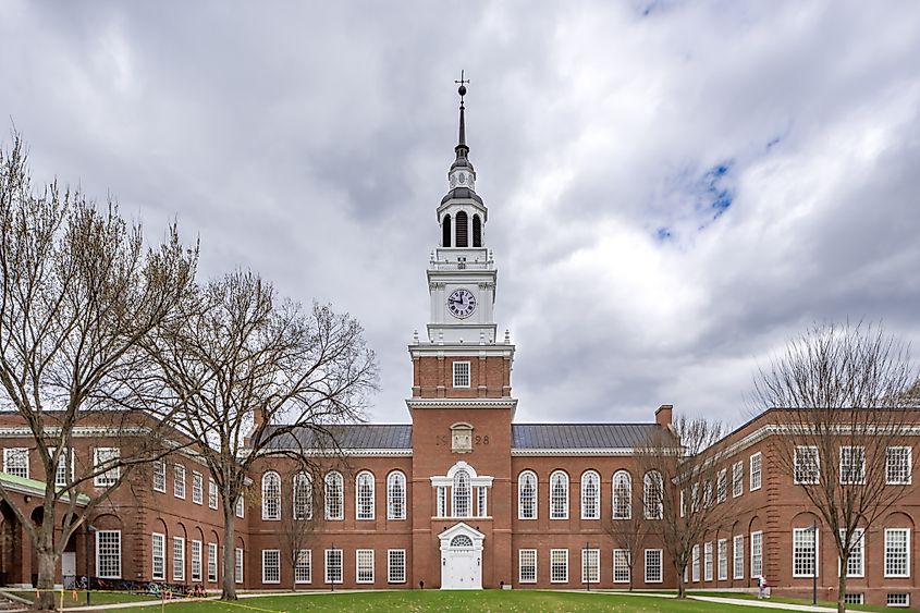  Iconic photo of Baker-Berry Library, Dartmouth College located in Hanover, New Hampshire. Editorial credit: SEALANDSKYPHOTO / Shutterstock.com