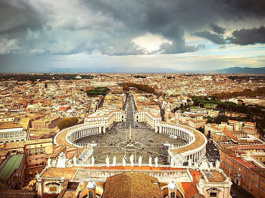 Famous Saint Peter's Square in Vatican