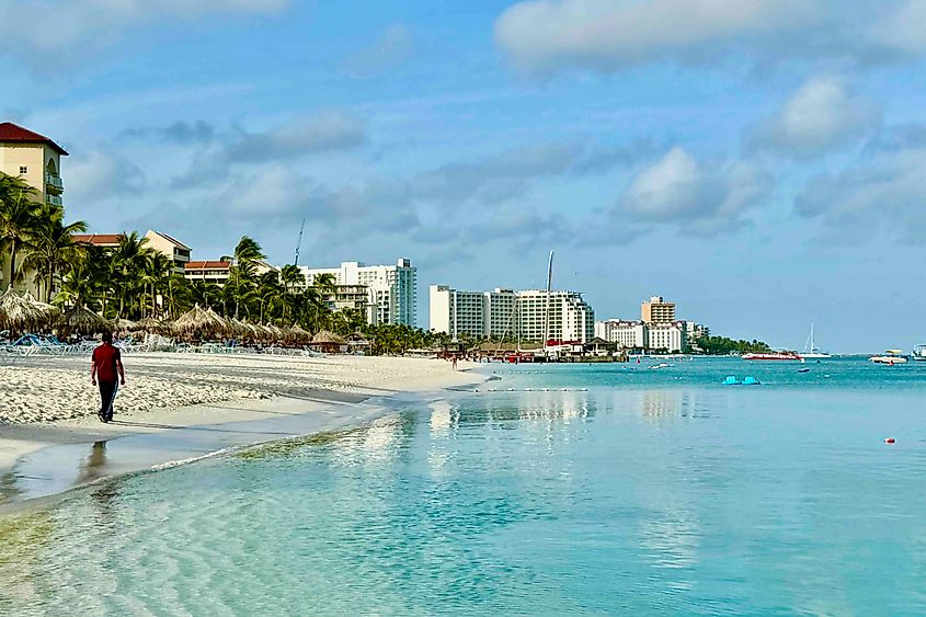 Aruba-Palm Beach morning stroll Image credit Bryan Dearsley