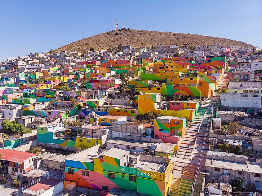 View of Pachuca de Soto in Mexico.