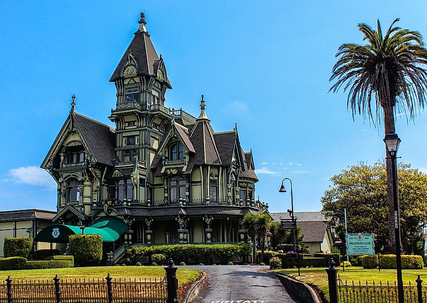 The Carson Mansion in Eureka, California.