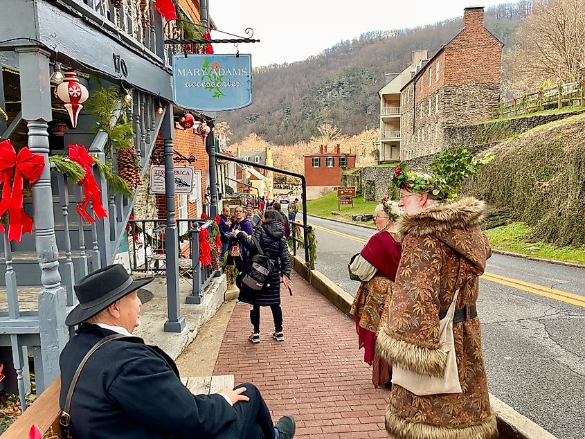 Historic Downtown in Harpers Ferry, West Virginia