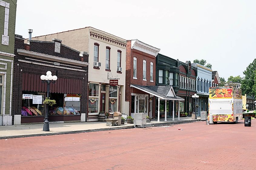 Main Street in Lebanon, Illinois