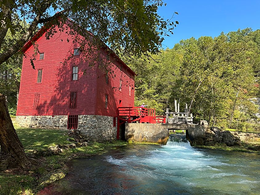 Alley Spring and grist mill located in Eminence Missouri in Ozarks