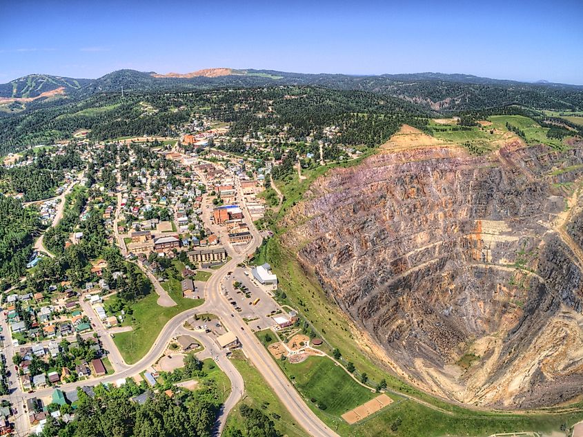 Overlooking Lead in the Black Hills of Western South Dakota.