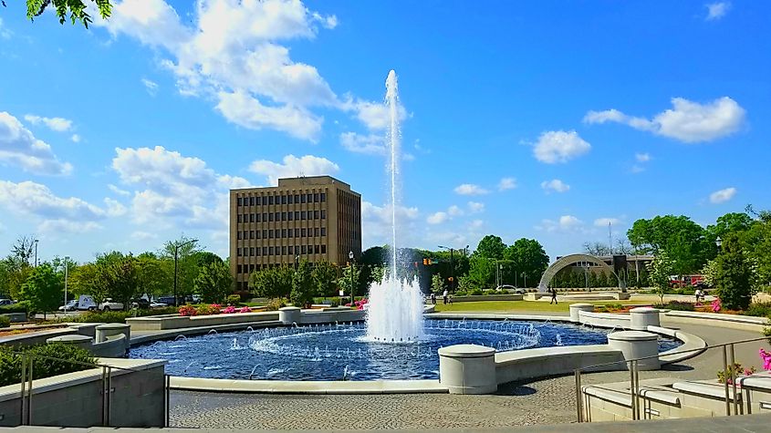 The Fountain Park in downtown Rock Hill, South Carolina