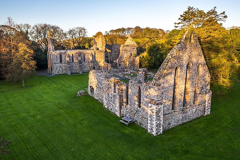 Drone photos of Greyabbey, Northern Ireland.