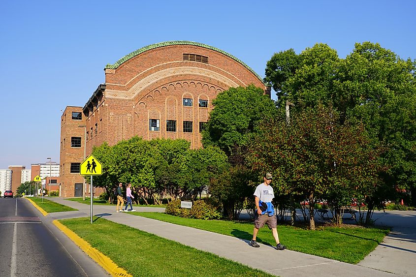 View of the campus of Montana State University in Bozeman